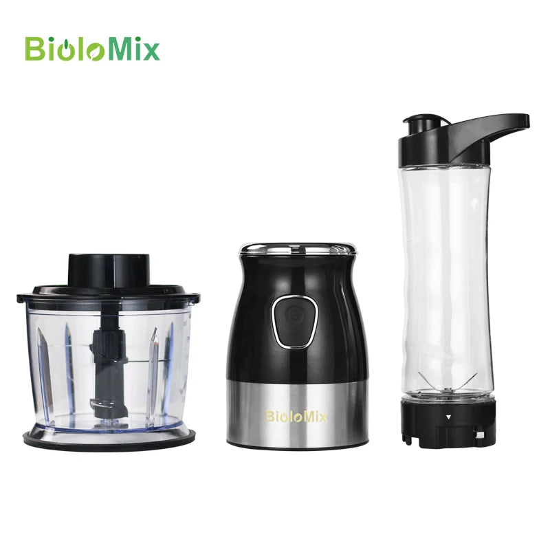 Kitchenflow x BioloMix 500W - Mixeur Multifonction Haute Vitesse 4-en-1