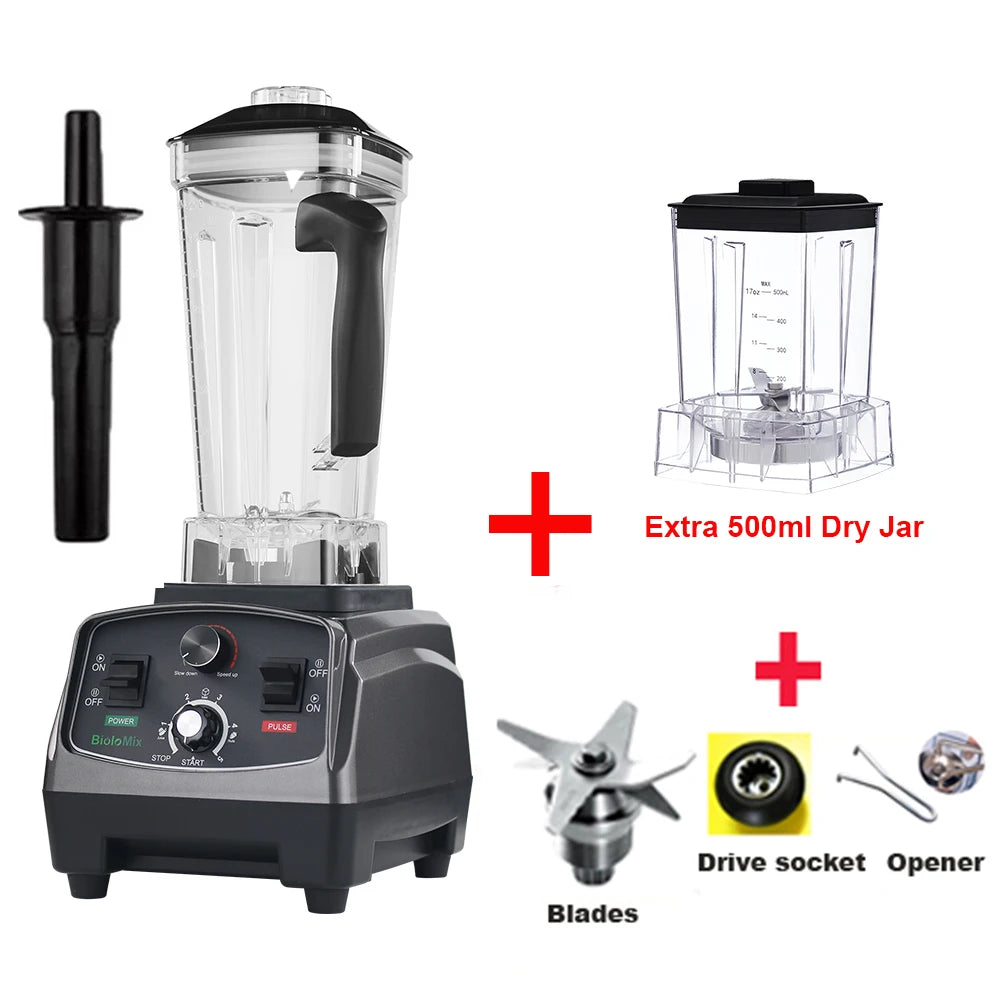 Kitchenflow x BioloMix 2200W - Blender Pro avec minuterie – Mixeur extracteur