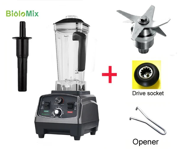 Kitchenflow x BioloMix 2200W - Blender Pro avec minuterie – Mixeur extracteur